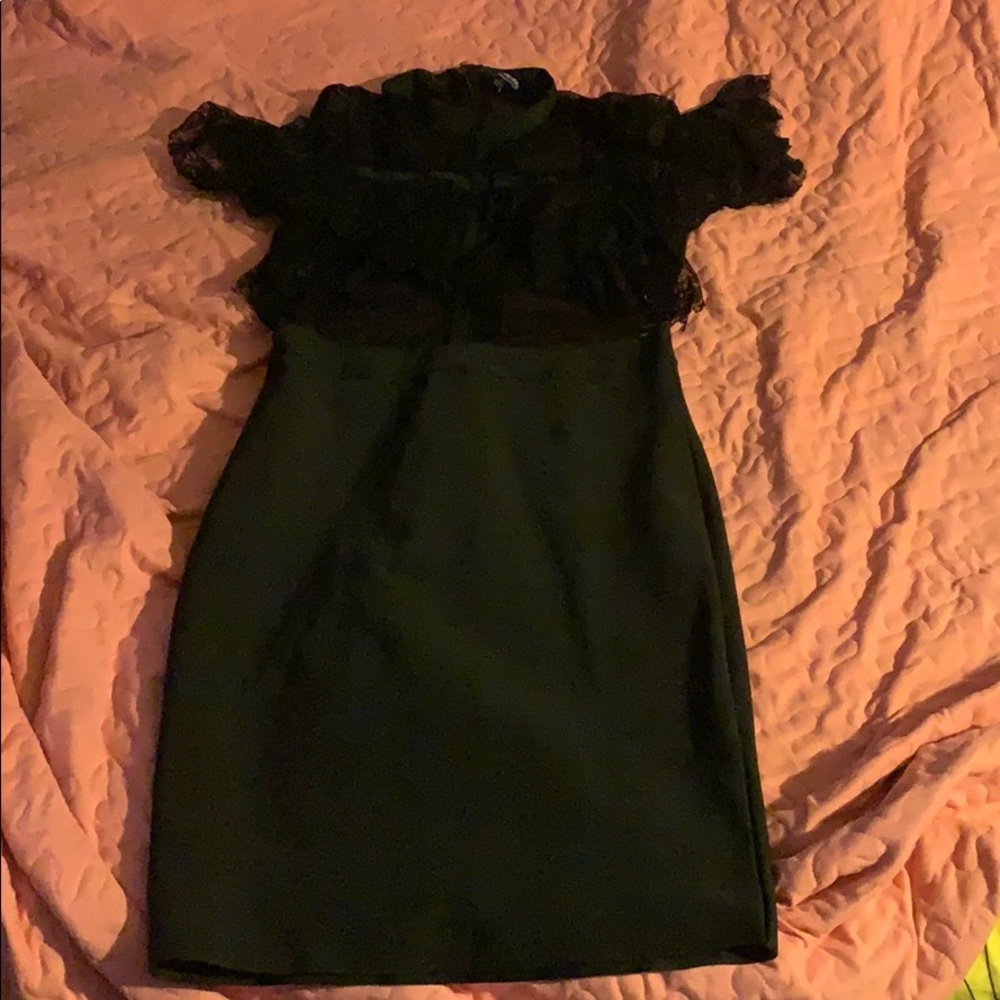 Black fitted dress